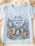 Wildly Wonderful Mind - Soft Blue Moonlit Forest Boutique Tee