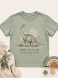 Different Minds. Beautiful Souls. - Sage Dino Boutique Tee
