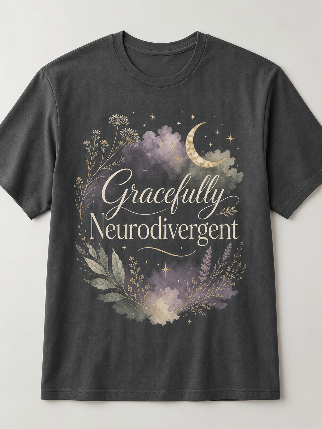 Gracefully Neurodivergent -Black Soft Boutique Tee