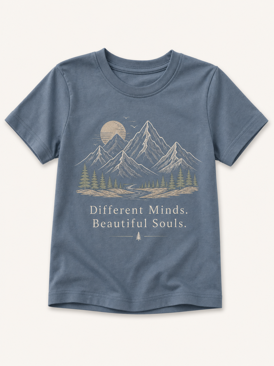 Different Minds.Beautiful Souls. - Soft Blue Boutique Tee
